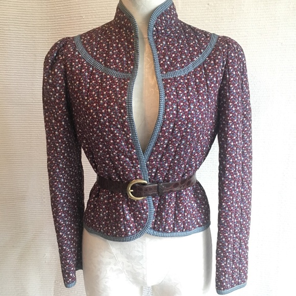 Gunne Sax M Vintage 70s Quilted Prairie Jacket - Picture 5 of 8